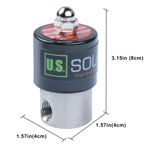 One Quarter Inch Stainless Steel Electric Solenoid Valve 24VAC Normally Closed Viton Seals For Water Air And Fuel Industrial Grade