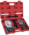 Fourteen Piece Bearing Puller Set With Bearing Separator 2 In And 3 In Splitters For No Fuss Removal Of Bearings Pulleys Gears