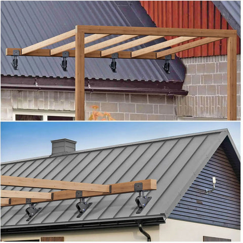 Stainless Steel Roof Riser Brackets 3.5x3.5 Inches Adjustable Angles Saddle For Patio Cover Gazebo 4x4 Posts Rustproof Pergola Bracket Set Of 3 Heavy Duty Outdoor Use Built Tough