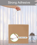 Person lifting a box sealed with Clear Packing Tape Set 4 Rolls 55 Yards Each Total 220 Yards Heavy Duty Shipping Tape 2.8 Mil Thick 1.88 Inches Wide