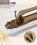 European Style Antique Door Handle Zinc Alloy Barn Door Pull shown in bronze on cabinet with included screws