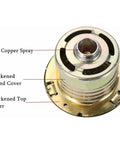 Close-up of Concealed Pendent Automatic Fire Sprinkler Head 2 Pack showing pure copper spray and thickened covers.