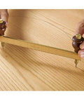 Heavy Duty Adjustable Trammel Points Set With Smooth Hardwood Handles And Precision Pencil Leads For Knockout Circle Layouts And No Hassle Arc Marking That Fits Dead Square On Shop Beams, demonstrating circle marking on wood.
