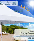 10x20 Pop Up Canopy With 6 Sidewalls For Parties And Outdoor Events, Waterproof UV50 Instant Shelter Gazebo near poolside