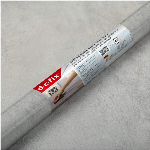 Concrete Grey Self-Adhesive Film Roll For Walls, Cabinets, And Furniture, Large 26x78 Inch, 4-Pack, Easy Peel And Stick Decor For DIY Home Makeovers Today close-up