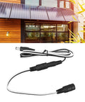 DC To DC Solar Extension Cable With 5.5x2.1mm Male Connector For Solar Panels And Fans, Durable ABS Housing, Secure Power Transmission, No Fuss Weather Resistant Build, Quick Connect For DIY Solar Setups. White-black DC cable with 5.5x2.1mm male plug and ABS housing.