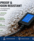 All In One Android Soil Tester With NPK PH Moisture EC Meter showing waterproof and corrosion resistant features