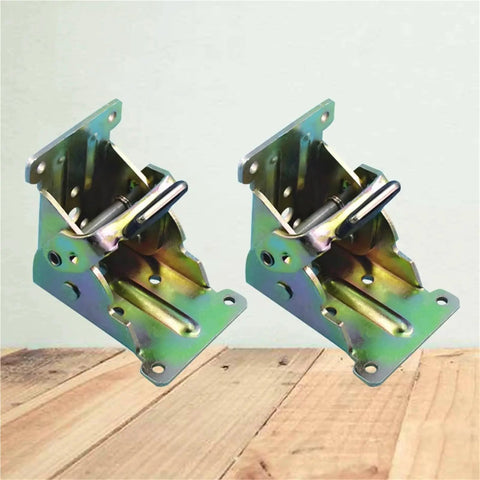 Rock Solid Four Piece Folding Brackets Slick Black Table Leg Hinges Easy Peasy Collapsible Support Frame Quick Install Furniture Upgrade For Kitchen Laundry Spaces