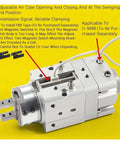 Heavy Lift Angular Rotary Pneumatic Actuator MRHQ25 Series with adjustable air claw for precise workholding in machining.