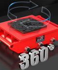 Heavy Duty Machinery Skate Dolly And Industrial Load Mover Featuring Premium PU Casters That Make Haulin Heavy Equipment Feel Like Absolute Cake Walk For Any Shop Owner, rotating 360° red dolly with durable steel base.