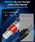 Solid Starlink Mini Car Adapter With A Tough Ten Foot Power Cable And Fast Charge Usb Ports Built For 12V To 24V Rigs And Trailers image showing anti-interference design for optimized network speed.