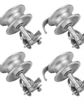 Four Five Inch Galvanized Steel Pipe Track Wheels For Chain Link Sliding Gates Durable Wheel Set with Single U Bolt Hardware