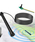 No Sweat Vehicle Sensor For Automatic Gate Opener With Extended Range Driveway Exit Wand, black sensor and cable, for hands-free access.