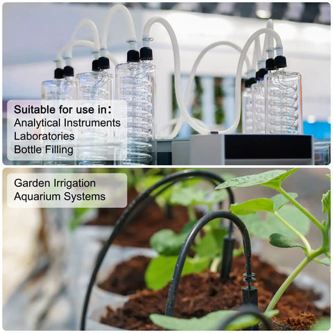 Plastic Tube Clamps Set Of Two For Three Quarters To One Inch Tube OD Adjustable Flow Control Hose Clip For Pinch Valve And Everyday Lab Use White Great For Analytical Instruments, Bottle Filling, Aquarium Systems, Garden Irrigation with hoses used in lab and garden setup