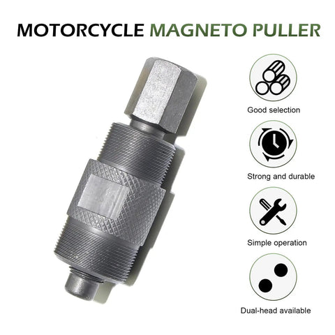 Dual End Flywheel Puller For Motorcycles And Scooters Rust Proof Knurling Anti Slip Design Universal Stator Remover Tool Black