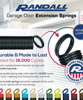 Two Pack 25 Inch Garage Door Springs For 7 Ft Doors, 130 Pound Capacity, Yellow End Coils, Double Looped Ends, Easy Install