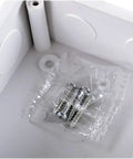 4X4X3 Inch White PVC Junction Box For Electrical Conduit, Heavy Duty Plastic Junction Box With Screws and Knockouts Visible Inside