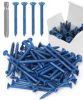 52 Piece Concrete Screw Anchor Kit With Drill Bit And Screwdriver Bit Swpeet Included, 50 Flat Head Concrete Anchors 1 Quarter Inch Diameter By Three And A Quarter Inch Length For Masonry Block Brick Stucco, Self Tapping Cement Screws
