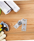 Beefy Heavy Duty 360 Degree Rotation Stainless Steel Concealed Door Pivot Hinge for cabinets on a wooden surface