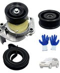 Premium 90K-38488 Serpentine Belt Tensioner Idler Pulley Kit That Fits Toyota Land Cruiser Sequoia 4Runner Tundra And Lexus LX470 GX470 LS430 GS430 SC400 Perfect Fix For Your V8 Engine Belting Needs Without Breaking The Bank Today, black pulley kit