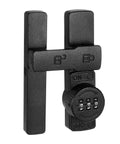 Matte Black 180 Degree Barn Door Lock With 3 Digit Keyless Password Latch Flip Lock for Privacy on Barn Doors Cabinets Windows Garden and Bathroom No Batteries Needed Durable Mechanical Combination Lock