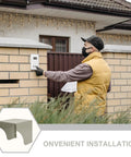 Beefy Iron Roof Cover for Electric Vehicle Charger Keeps Your Level 2 Wall Box Sweet by Blocking Rain Snow and Sun Damage while Offering Universal Fit for Standard Stations and Rock Solid Safety during installation.