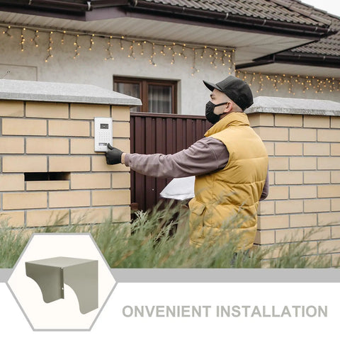 Beefy Iron Roof Cover for Electric Vehicle Charger Keeps Your Level 2 Wall Box Sweet by Blocking Rain Snow and Sun Damage while Offering Universal Fit for Standard Stations and Rock Solid Safety during installation.