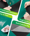NestChic ESD rubber soldering mat, black with green accents; anti-static, high-temp resistant, back protective film.