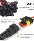 5 Pack 2 Pin Waterproof Automotive Wire Connector Kit With Male And Female Sockets 20 AWG Quick Disconnect Plug