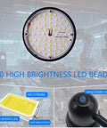 Close-up of Clamp Light With 3000 Lumen Bright White 6500K Task Lamp Pro Grade Heavy Duty Metal Clamp Base features