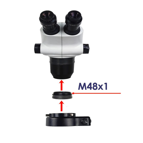 Ultra Bright Ring Light Illuminator For Microscope With 144 LED Beads Adjustable Illumination For Monocular Binocular Trinocular And Stereo Microscopes Low Heat Flicker Free Energy Saving Pro Grade Lab Imaging Lamp For Quick And Precise Work, M48x1 adapter