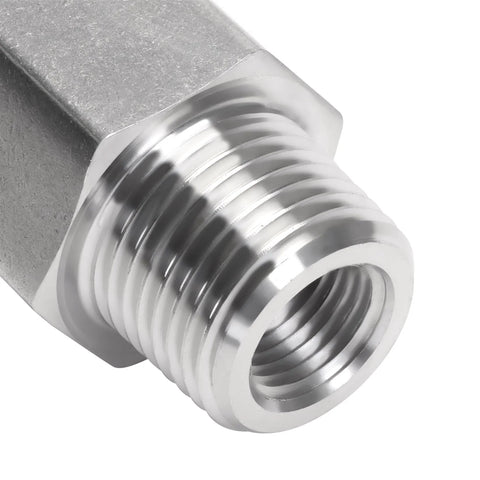 Stainless steel 1/2 in NPT check valve with hex body and external threads for air line