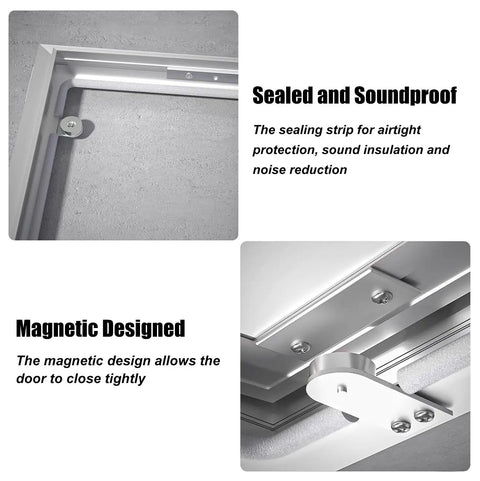 Sealed and soundproof design of Smooth Finish Paintable Flush Mount Plumbing Access Panel For Drywall Sheetrock Hidden Wall Door.