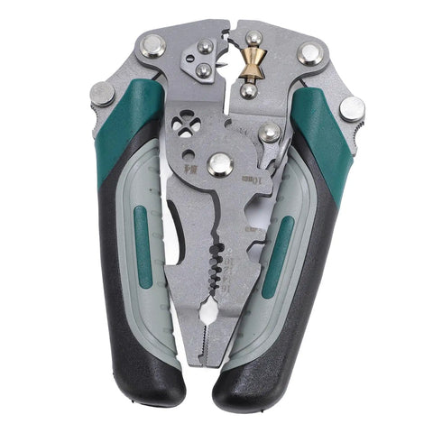 Solid Real Deal 16 In 1 Foldable Wire Stripper And Multifunctional Pliers With Razor Sharp Cable Crimpers and Heavy Duty Cutting Blades.