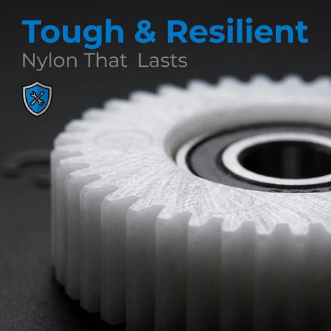 Close-up view of Durable Nylon Gear Clutch 36 Tooth Motor Gear For Road Motors Replacement Part showing teeth detail