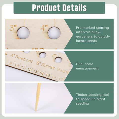 seed & plant spacing ruler Seed Spacers Planting Tool