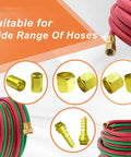 24-piece torch hose repair kit with 1/4 inch ID hoses and brass fittings; red and green hoses with ferrules and nuts