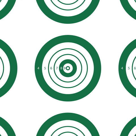 Pattern of EZ Aim IBS Rimfire Paper Shooting Targets 14x17 Inch, 25 Targets Per Sheet, 25 Pack Green White, Official IBS Rimfire Target