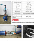10 Ton Hydraulic Gear Puller Workhorse With Wheel Bearing Separator 3 In 1 Design with specs and operation images