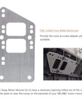LS Swap Motor Mounts Adapter Plates Universal Swap Bracket For Small Block To LS Engine Conversion Adjustable Fit For LS1 LS3 LS2 LQ4 LQ9 LS6 L92 L99 L33 LR4 Billet Aluminum Vehicle To LS Engine Bolt In Mount Kit shown front view with CNC milled finish.
