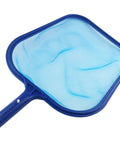 Heavy Duty Pool Skimmer Net For Leaves And Debris Fine Mesh Frame Net Pro Grade Pool Leaf Rake for quick cleanups, blue close-up