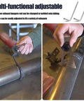 90 Degree Universal Exhaust Hanger Rods Weld On Bracket Kit For Muffler And Exhaust Pipes 8 Inch Mild Steel 8 Pieces Heavy Duty Fit For Any Ride installed on exhaust pipe