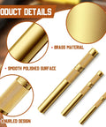Brass Drift Punch Set, 3 Piece, Three Sizes Three Quarter Inch, One Half Inch, and Three Eighth Inch, Pro Grade brass material detail