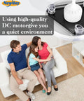Family relaxing under Retractable 42 Inch Smart Ceiling Fan With Lights App Remote Control Quiet DC Motor 6 Speed Modern Ceiling Fan