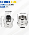 Push To Connect Fittings Pro Grade For Pneumatic Systems With One Quarter Inch Tube And One Half NPT Male Thread