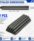 Low Temperature Universal Welding Rod Kit for DIY Brazing and Soldering, 12pc set dimensions 7.5cm length, 1cm diameter