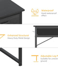 Compact Gaming Desk With Fabric Drawers For Bedroom Or Dorm, 32 Inch, waterproof, heavy-duty metal design, adjustable leg pads