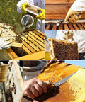 All In One Beekeeping Tools Kit 22-Piece with Durable Organizer Case in use for hive inspection and honey harvesting