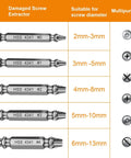 Size chart for Power Drill Screw Extractor Set With Bolt Extractor Kit Built Tough High Speed Steel Tools For Men