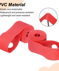 Two Pack 18 Inch By 20mm PVC Rim Tape for Road and Mountain Bikes showing red rim liner material and rolls